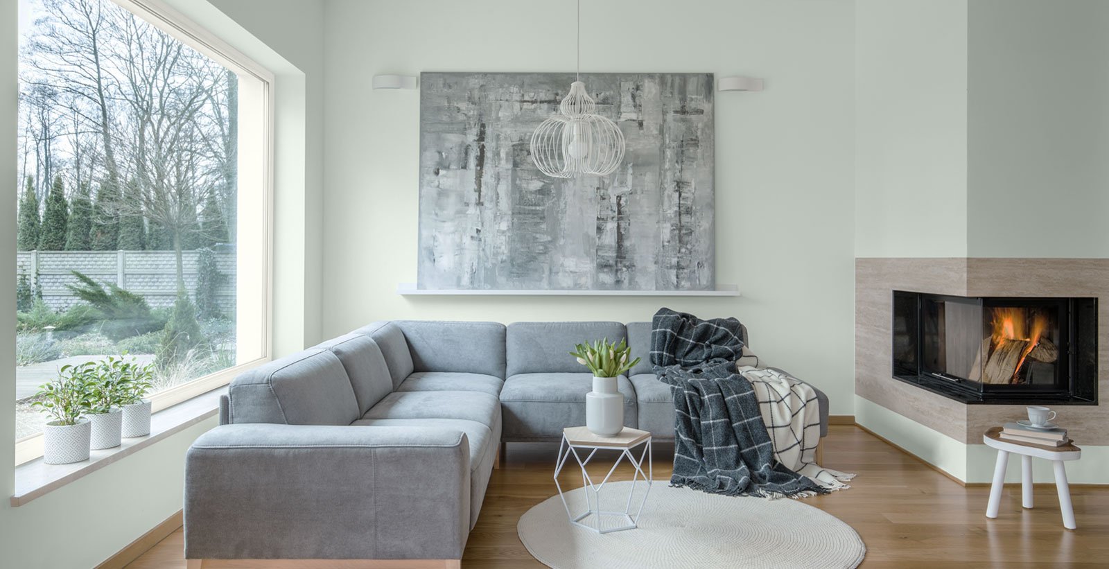 Modern living room showcasing a mix of trending wall colors from the Top 10 Wall Color Trends for 2025.